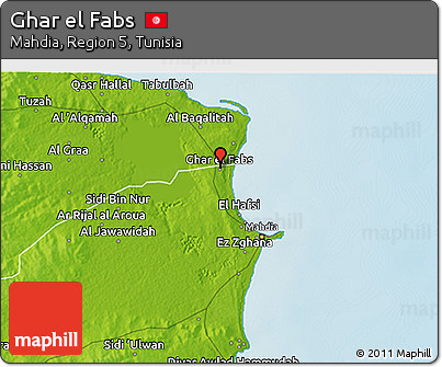 Physical 3D Map of Ghar El Fabs