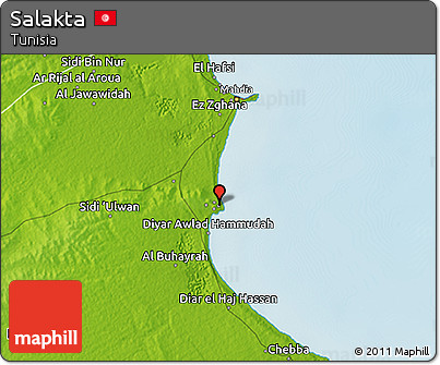 Physical 3D Map of Salakta