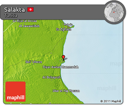 Physical Map of Salakta