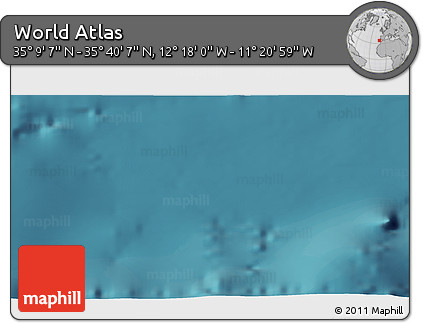 Satellite 3D Map of the Area around 35° 24' 37" N, 11° 49' 29" W