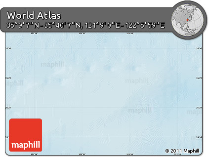 Physical Map of the Area around 35° 24' 37" N, 121° 37' 30" E