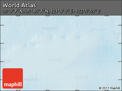 Physical Map of the Area around 35° 24' 37" N, 121° 37' 30" E