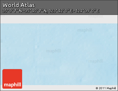 Physical 3D Map of the Area around 35° 24' 37" N, 124° 10' 30" E