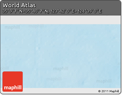 Physical 3D Map of the Area around 35° 24' 37" N, 124° 10' 30" E
