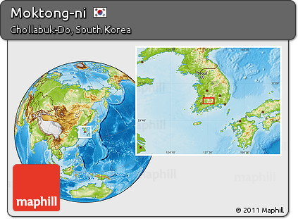 Physical Location Map of Moktong-ni