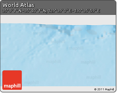 Physical 3D Map of the Area around 35° 24' 37" N, 130° 7' 30" E