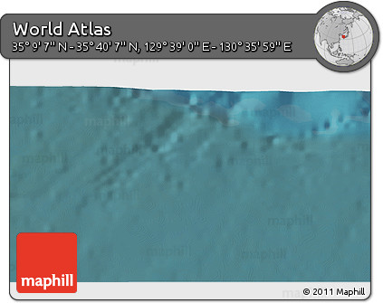 Satellite 3D Map of the Area around 35° 24' 37" N, 130° 7' 30" E