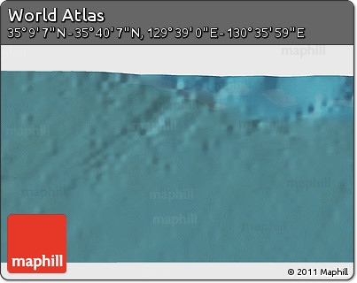 Satellite 3D Map of the Area around 35° 24' 37" N, 130° 7' 30" E