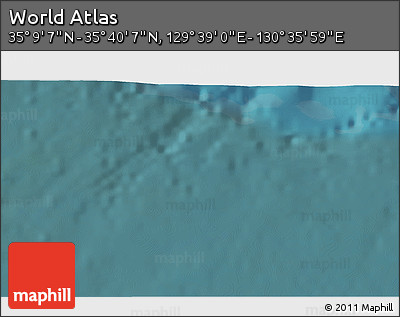 Satellite 3D Map of the Area around 35° 24' 37" N, 130° 7' 30" E