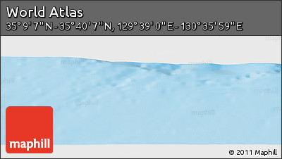 Physical Panoramic Map of the Area around 35° 24' 37" N, 130° 7' 30" E