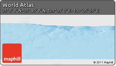 Physical Panoramic Map of the Area around 35° 24' 37" N, 130° 7' 30" E