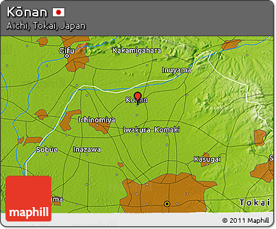 Physical 3D Map of Kōnan