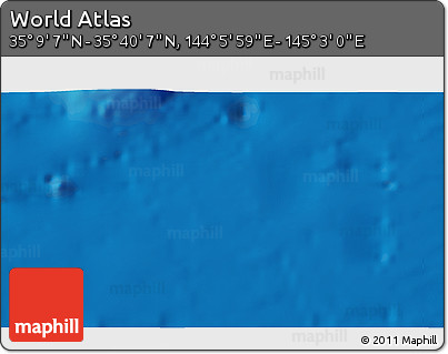 Physical 3D Map of the Area around 35° 24' 37" N, 144° 34' 29" E