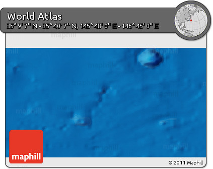 Physical 3D Map of the Area around 35° 24' 37" N, 146° 16' 30" E