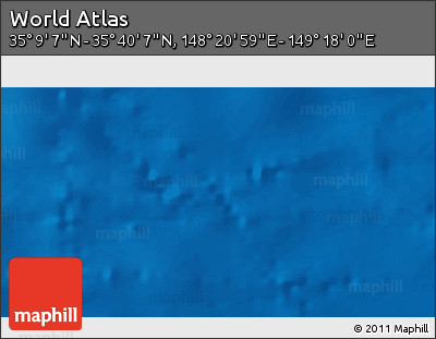Physical 3D Map of the Area around 35° 24' 37" N, 148° 49' 29" E
