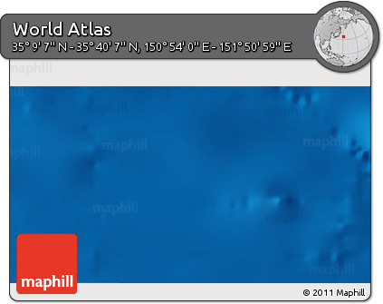 Physical 3D Map of the Area around 35° 24' 37" N, 151° 22' 30" E
