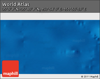 Physical 3D Map of the Area around 35° 24' 37" N, 151° 22' 30" E