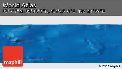 Physical Panoramic Map of the Area around 35° 24' 37" N, 152° 13' 29" E