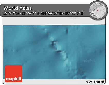 Satellite 3D Map of the Area around 35° 24' 37" N, 157° 19' 29" E