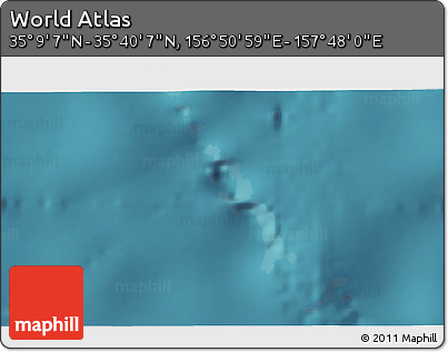 Satellite 3D Map of the Area around 35° 24' 37" N, 157° 19' 29" E
