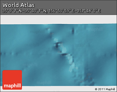 Satellite 3D Map of the Area around 35° 24' 37" N, 157° 19' 29" E