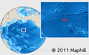 Shaded Relief Location Map of the area around 35° 24' 37" N, 168° 13' 29" W