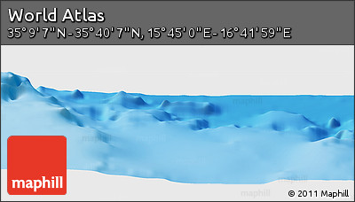 Physical Panoramic Map of the Area around 35° 24' 37" N, 16° 13' 30" E