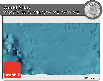 Satellite 3D Map of the Area around 35° 24' 37" N, 17° 4' 30" E