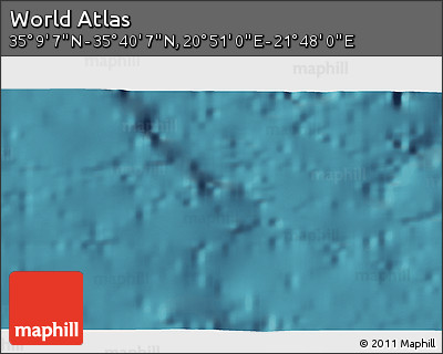 Satellite 3D Map of the Area around 35° 24' 37" N, 21° 19' 30" E