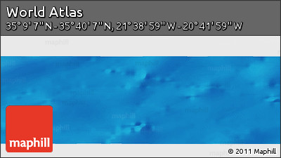 Shaded Relief Panoramic Map of the Area around 35° 24' 37" N, 21° 10' 29" W