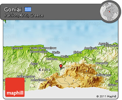 Physical 3D Map of Goníai
