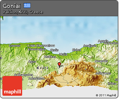 Physical 3D Map of Goníai