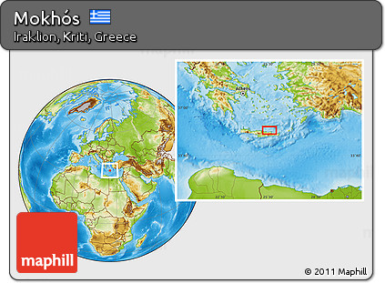Physical Location Map of Mokhós