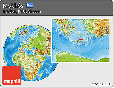 Physical Location Map of Mokhós