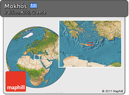Satellite Location Map of Mokhós