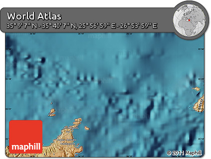 Satellite Map of the Area around 35° 24' 37" N, 26° 25' 29" E