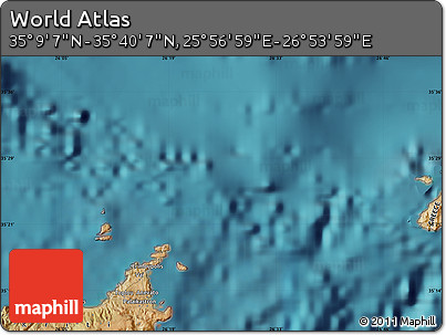 Satellite Map of the Area around 35° 24' 37" N, 26° 25' 29" E