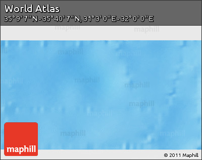 Physical 3D Map of the Area around 35° 24' 37" N, 31° 31' 29" E