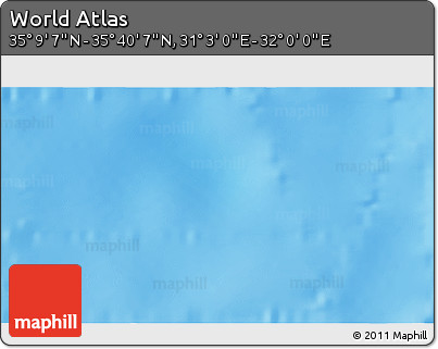 Physical 3D Map of the Area around 35° 24' 37" N, 31° 31' 29" E