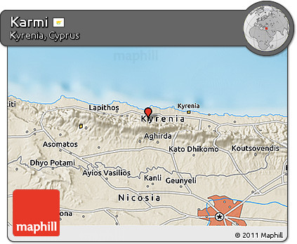 Shaded Relief 3D Map of Karmi