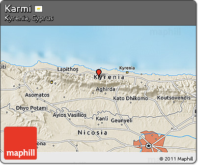 Shaded Relief 3D Map of Karmi