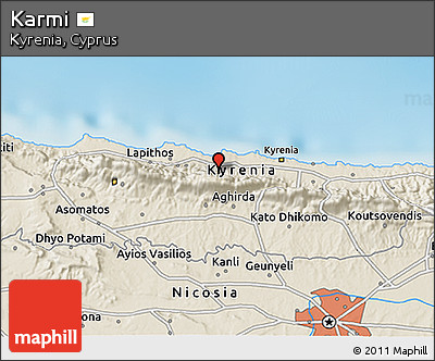 Shaded Relief 3D Map of Karmi