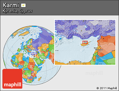 Political Location Map of Karmi