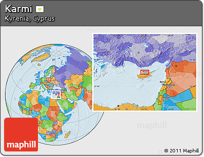Political Location Map of Karmi