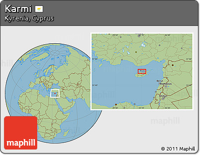 Savanna Style Location Map of Karmi