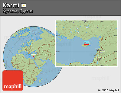 Savanna Style Location Map of Karmi