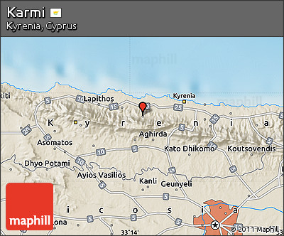 Shaded Relief Map of Karmi