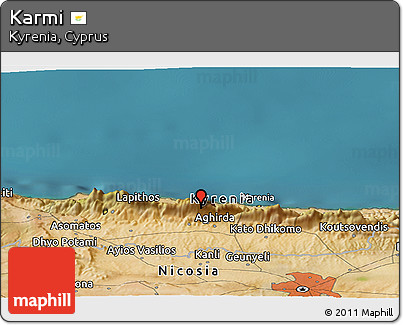 Satellite Panoramic Map of Karmi