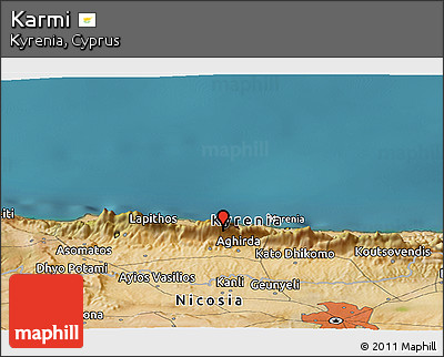 Satellite Panoramic Map of Karmi