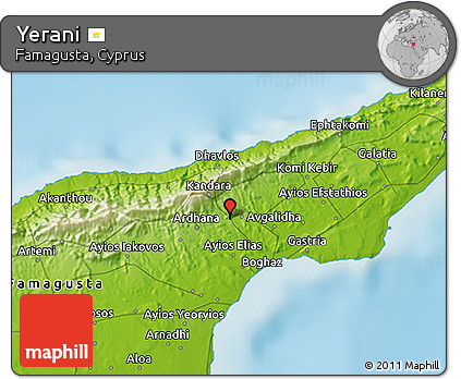 Physical 3D Map of Yerani